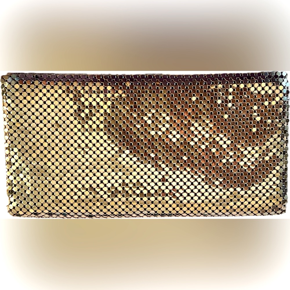 Whiting & Davis Gold Mesh Checkbook Cover - Vintage, Made in the USA